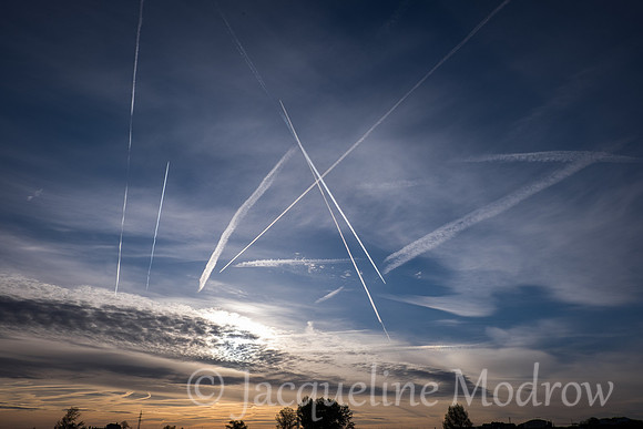 "Sunrise Contrails"