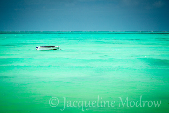 White Boat Floating